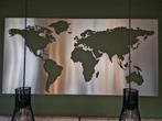 Landkaart RVS, Huis en Inrichting, Woonaccessoires | Wanddecoraties, Ophalen of Verzenden