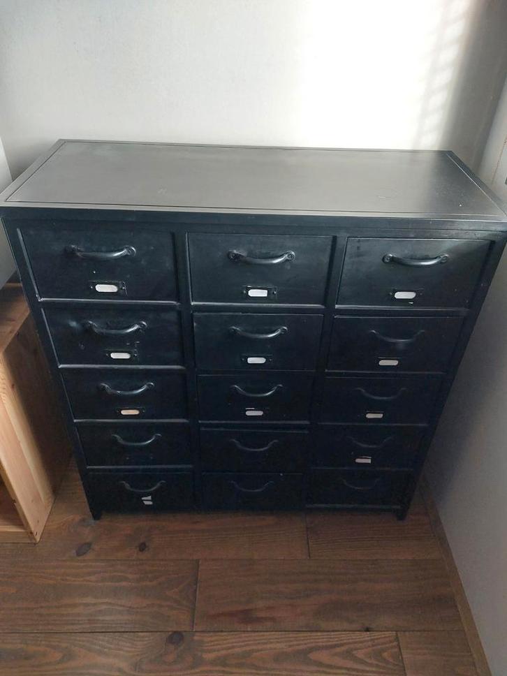 Metalen apothekers kastje, Huis en Inrichting, Kasten | Ladekasten, Minder dan 100 cm, Minder dan 50 cm, 25 tot 50 cm, Metaal