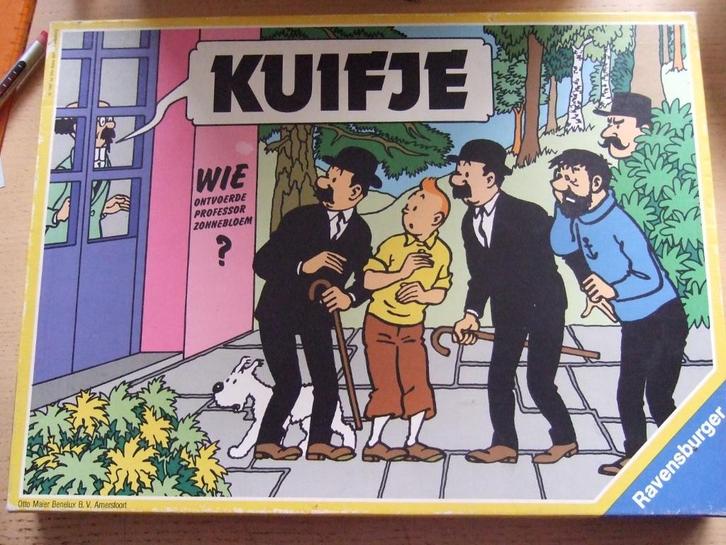 Kuifje spel 'wie ontvoerde professor Zonnebloem?', Hobby en Vrije tijd, Gezelschapsspellen | Bordspellen, Zo goed als nieuw, Drie of vier spelers