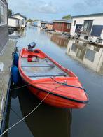 Roodnatvlet 5.20m. -polyester- met Evinrude 8 pk. HighThrust, Watersport en Boten, Motorboten en Motorjachten, Ophalen, Gebruikt