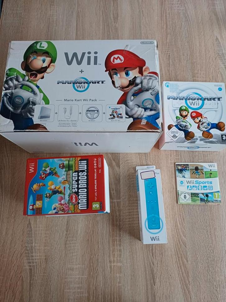 Nintendo wii mario kart editie, Spelcomputers en Games, Spelcomputers | Nintendo Wii, Zo goed als nieuw, Met 1 controller, Ophalen of Verzenden