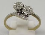 Topconditie Art Deco ring met diamanten – goud & platina, Verzenden, Goud, Ring, Met edelsteen