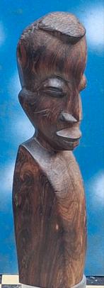 Yoruba (Afrika). Borstbeeld. Hout/steenhard. 26 cm. Oud ., Antiek en Kunst, Kunst | Niet-Westerse kunst, Ophalen