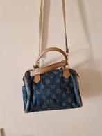 Nano denim jeans kleine schoudertas blauw bruin, Ophalen of Verzenden, Zo goed als nieuw, Blauw, Schoudertasje