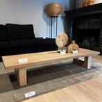 Massief eiken salontafel van Keijser & Co in mauve tint, Ophalen, Landelijk modern, Eikenhout, 50 tot 100 cm