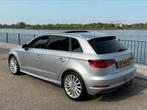 Audi A3 Sportback 1.4TFSI Aut Pano-Bang&Olufsen 3xS-Line NAP, Auto's, Audi, Zwart, Leder, Zilver of Grijs, Parkeersensor