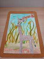 Giraffe Mama en Kind Tekening, Antiek en Kunst, Ophalen of Verzenden