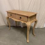 Sidetable - 2 lades - 100 x 40 cm - massief Teak - TTM Wonen, 100 tot 150 cm, Www.ttmwonen.nl, Teakhout, Nieuw
