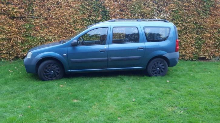 Dacia Logan 1.6 MCV 64KW 7P 2007 Blauw, Auto's, Dacia, Particulier, Logan, Benzine, D, Stationwagon, Handgeschakeld, Origineel Nederlands