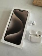 iPhone 15 Pro Max NATURAL TITANIUM +airpods pro 2, Telecommunicatie, Mobiele telefoons | Apple iPhone, 256 GB, IPhone 15 Pro Max