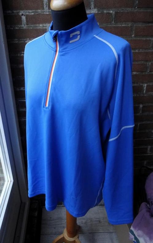 Blauw Sportjack van Druids maat L, Kleding | Heren, Sportkleding, Zo goed als nieuw, Maat 52/54 (L), Blauw, Verzenden