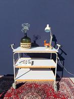 Vintage trolley, serveer tafeltje, industriële kar, tafel, Ophalen