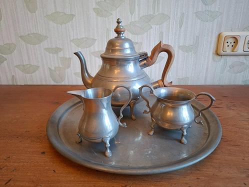Tinnen theeservies, Antiek en Kunst, Antiek | Tin, Ophalen of Verzenden
