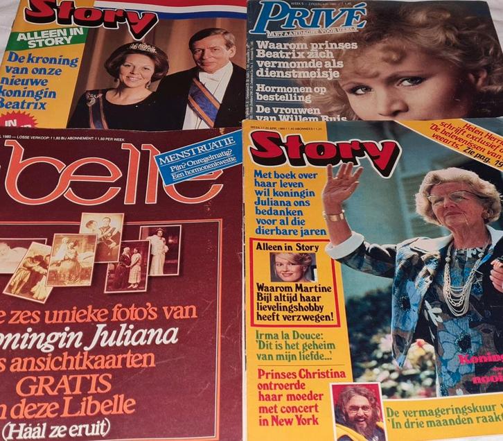 Story 1980 ,privé ,libelle, kroning koning Beatrix  1980, Boeken, Tijdschriften en Kranten, Gelezen, Gossip of Showbizz, Ophalen of Verzenden