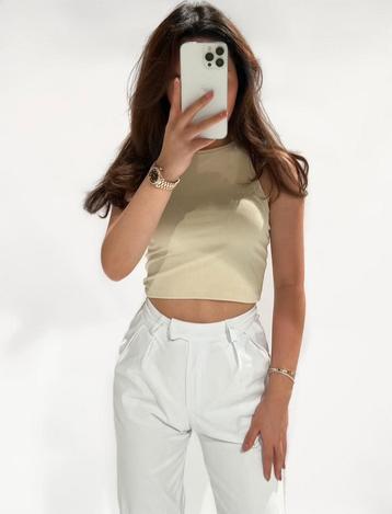 LVCILIA crop top beige