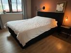 Boxspring 160x220, Huis en Inrichting, Ophalen, Gebruikt, Zwart, Tweepersoons