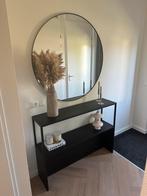 Sidetable zwart van staal (maatwerk), Huis en Inrichting, Tafels | Sidetables, Ophalen, 100 tot 150 cm, Zo goed als nieuw, 25 tot 50 cm