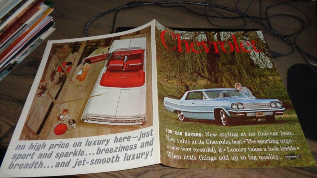 ZELDZAME USA Folder CHEVROLET   1964, Ophalen of Verzenden, Nieuw, Chevrolet