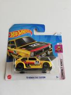 Hot Wheels :73 HONDA CIVIC CUSTOM. GEEL. NIEUW., Nieuw, Ophalen of Verzenden, Auto