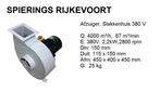 Afzuiger 230 of 380V, rookgas, krullenzuiger, ook gebruikt !, Ophalen of Verzenden, Nieuw, Ventilator en Afzuiger