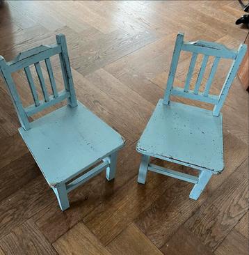 Vintage Houten Kinderstoeltjes - Set van 2 beschikbaar voor biedingen
