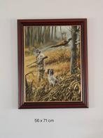 Olieverf Schilderij Jachttafereel met Hond en Fazant, Antiek en Kunst, Kunst | Schilderijen | Klassiek, Ophalen