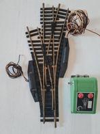 Fleischmann H0 elektrische driewegwissel 6058 + schakelaar, Gebruikt, Gelijkstroom, Fleischmann, Rails