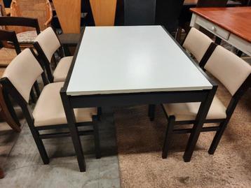 Pastoe uitschuifbare eettafel en 4 stoelen beschikbaar voor biedingen