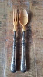 (1) Antieke 2 delig sla couvert bestek, Ophalen of Verzenden