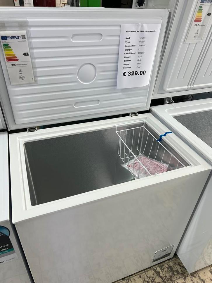 Geratek vrieskist nieuw h85b82d56 199 liter, Witgoed en Apparatuur, Vriezers en Diepvrieskisten, Nieuw, Vrijstaand, Vrieskist
