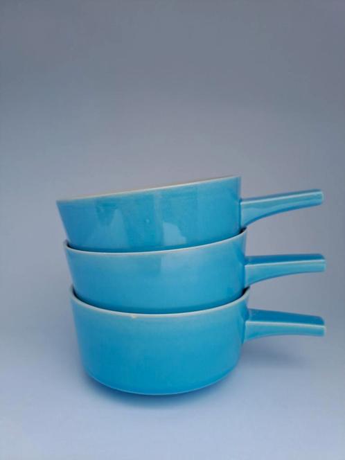 3 blauwe vintage V&B soepkommen Royco, Huis en Inrichting, Keuken | Servies, Zo goed als nieuw, Kom(men), Overige stijlen, Porselein