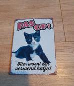 Grappig waakbord met kat / kitten!, Ophalen of Verzenden, Zo goed als nieuw