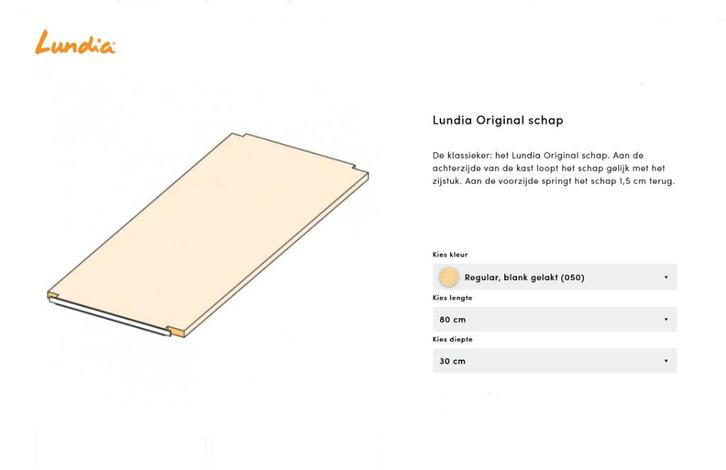 lundia schap 80x30 regulier gelakt in zeer nette staat, Huis en Inrichting, Kasten | Overige, Gebruikt, Ophalen