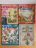 3x Ariadne Extra Kruissteken + boek Merklappen / Borduren, Ophalen of Verzenden, Gebruikt, Handborduren, Patroon
