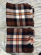 2 Wollen Plaids in Ruitpatroon, Ophalen of Verzenden, Gebruikt