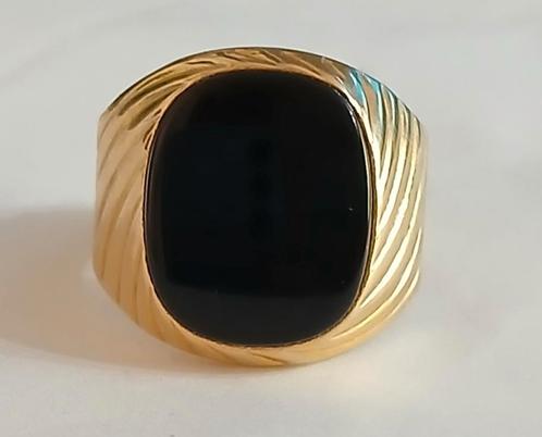 14 karaat geelgouden vintage zegelring., Sieraden, Tassen en Uiterlijk, Ringen, Zo goed als nieuw, Dame of Heer, 18 tot 19, Goud