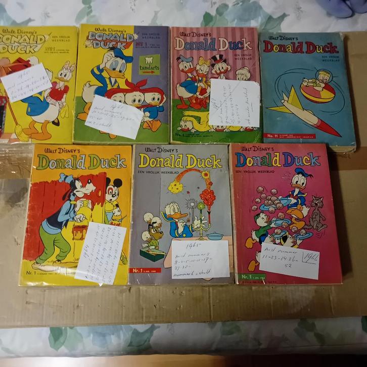 DONALD DUCKS JAREN 60 ZIE OMSCHRIJVING, Boeken, Stripboeken, Gelezen, Meerdere stripboeken, Verzenden