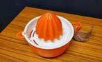Retro, vintage sinasappel pers oranje wit van kunststof, Ophalen of Verzenden, Zo goed als nieuw, Wit