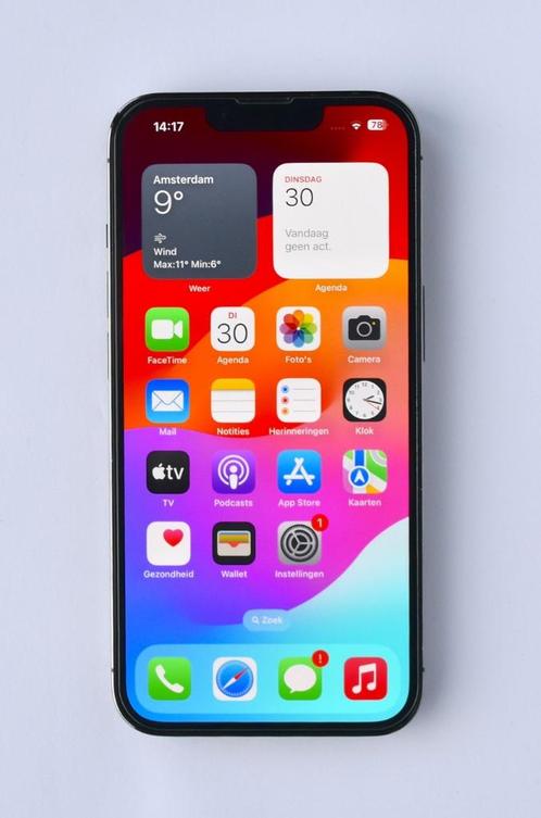 iPhone 13 Pro 128GB Zwart, nieuwe batterij, garantie, Telecommunicatie, Mobiele telefoons | Apple iPhone, Zo goed als nieuw, 128 GB