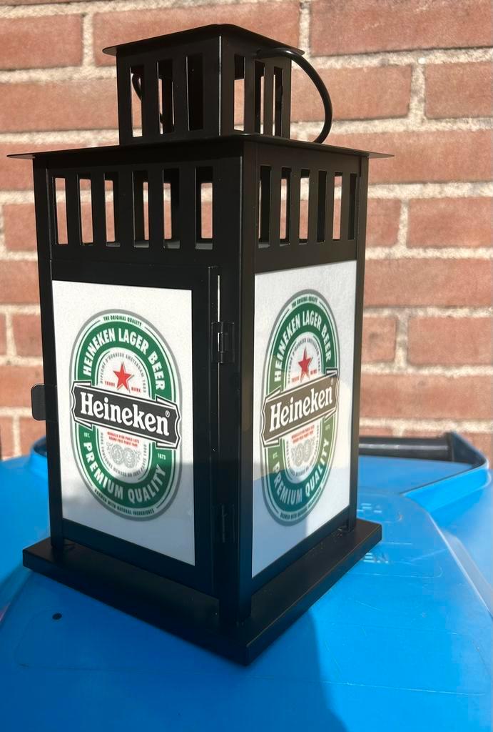 Kandelaar lantaarn Heineken style, Verzamelen, Biermerken, Nieuw, Overige typen, Heineken, Ophalen of Verzenden