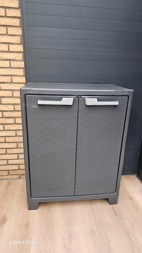 Kunststof  keter Buitenberging met Dubbele Deur, Tuin en Terras, Bergingen en Tuinkasten, Nieuw, Overige typen, Kunststof, Ophalen of Verzenden