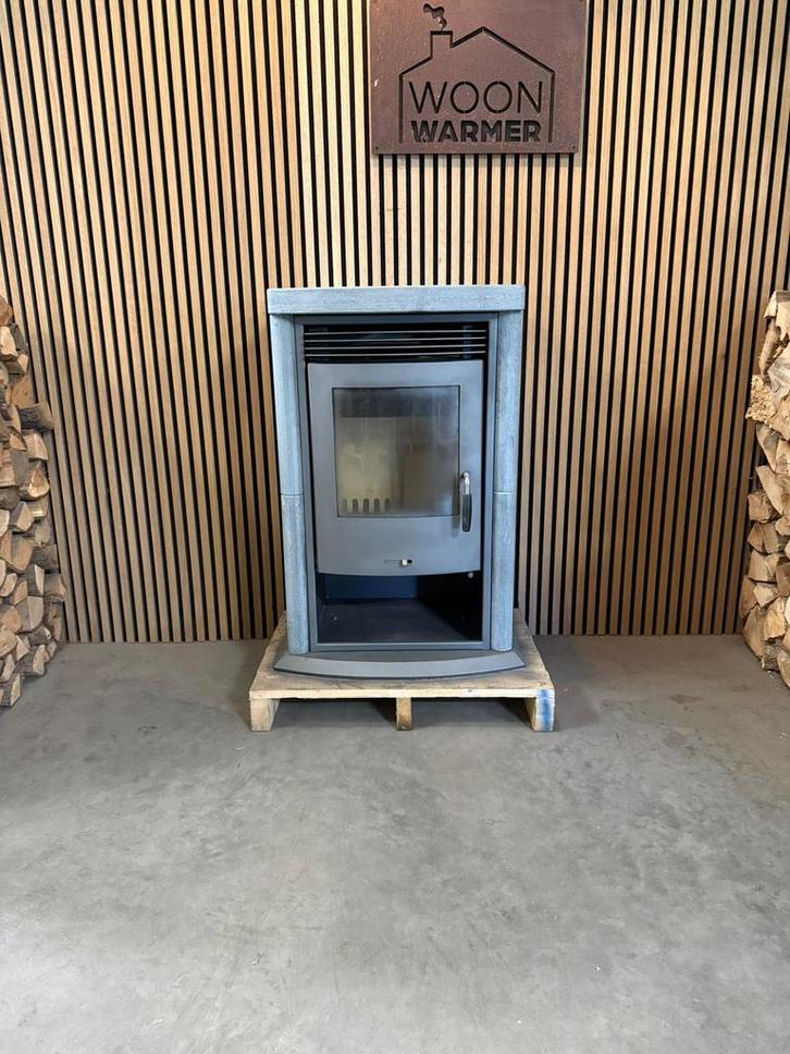 25226 Speksteenkachel 8kw, Huis en Inrichting, Kachels, Gebruikt, Vrijstaand, Houtkachel, Hout, Ophalen