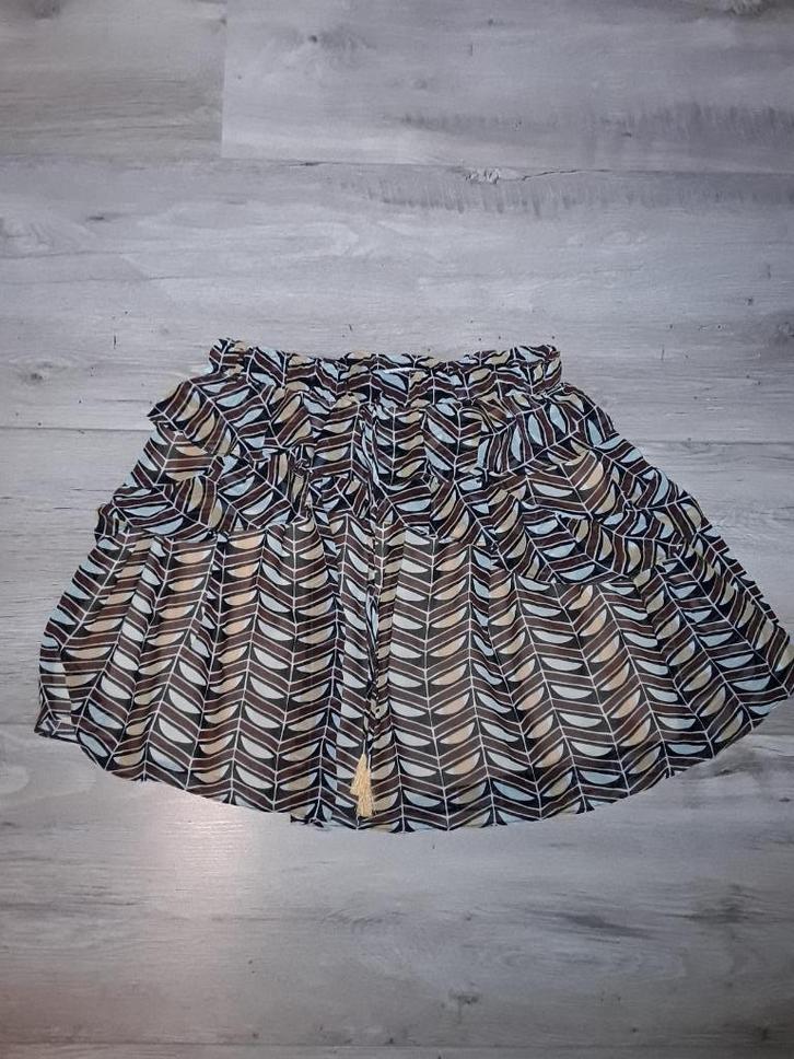 Scotch & Soda Bruin/Geel/Zwart Rokje Met Leuke Print Maat S, Kleding | Dames, Rokken, Nieuw, Maat 36 (S), Zwart, Boven de knie