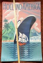 Vintage Poster: Holland America Line, Ophalen of Verzenden, A1 t/m A3