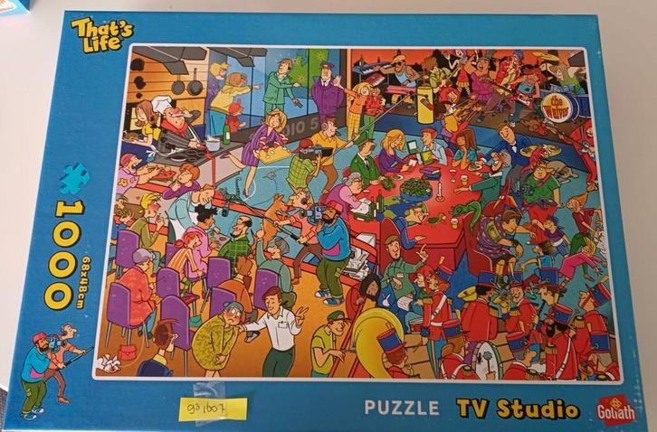 That's Life Puzzel - TV Studio. 931607 - 1000 stukjes, Hobby en Vrije tijd, Denksport en Puzzels, Zo goed als nieuw, Ophalen of Verzenden