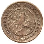 Wilhelmina -oude vrij zeldzame  1/2 Cent 1898 zf- / zf (5835, Ophalen of Verzenden, Koningin Wilhelmina, Overige waardes, Losse munt