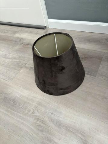 Lampenkap donkerbruin – 22,5 cm hoog Fluwelen stof beschikbaar voor biedingen