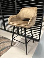 Barkruk velvet - velvet krukken beige - barkruk champagne, Huis en Inrichting, Barkrukken, 3 krukken, Ophalen, Nieuw, Met voetsteun