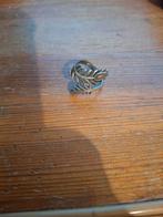 Zilveren 925 Veer Ring, Ophalen of Verzenden, Zo goed als nieuw, Dame, Zilver