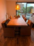 Eetkamertafel + stoelen te koop, Huis en Inrichting, Tafels | Eettafels, 200 cm of meer, 100 tot 150 cm, Gebruikt, Landelijk
